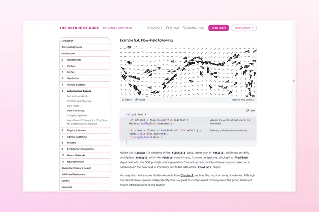 Interactive flow-field simulations running beside their source code